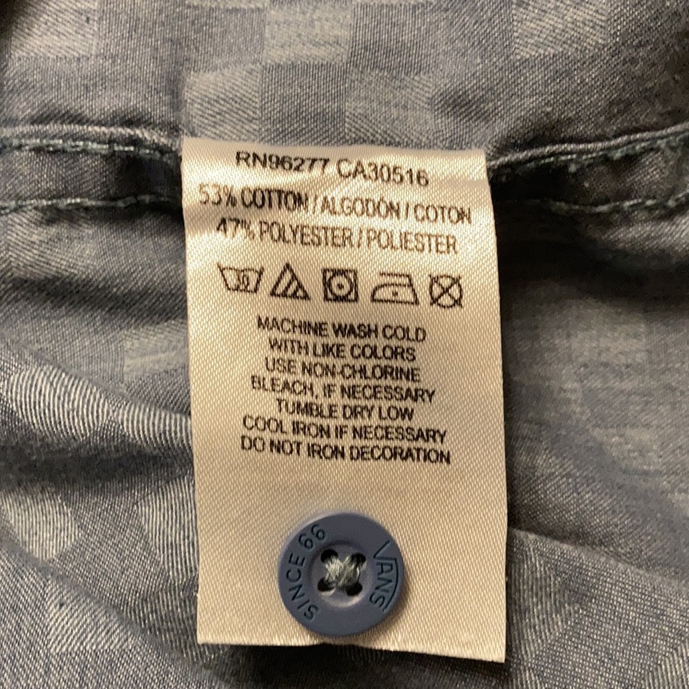 Vans Men’s Checkered Print Button Front Shirt - image 7